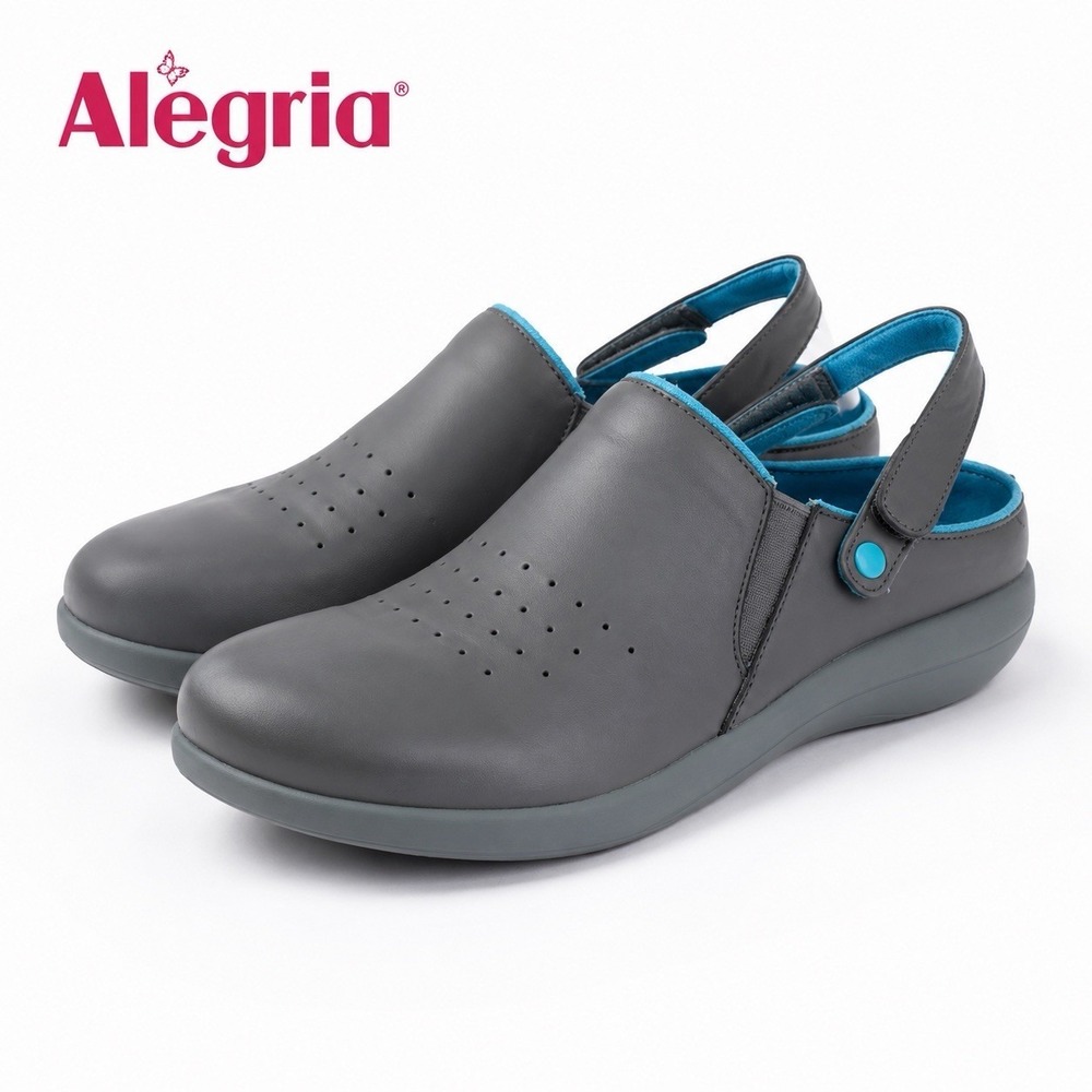 Alegria Women Skillz Graphite Comfort Clogs Slip Resistant Shoes EU 40 US 9.5-10